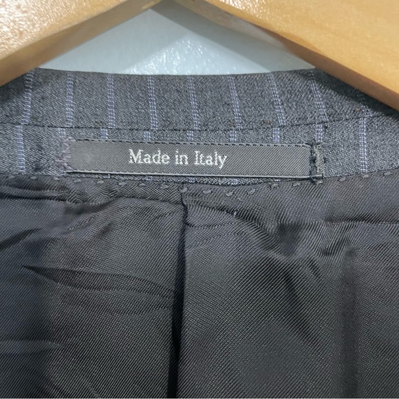Ermenegildo Zegna Gray Pinstripe Wool Italy Blazer Size 42S - Picture 12 of 15